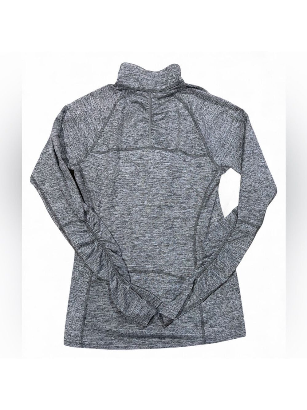 Lucy Heather Gray Reflective 1/4 Zip Pullover Thermal Small - Picture 2 of 6